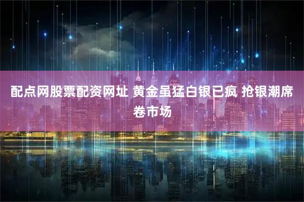 配点网股票配资网址 黄金虽猛白银已疯 抢银潮席卷市场